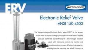 Electronic Relief Valve - ERV Brochure cover