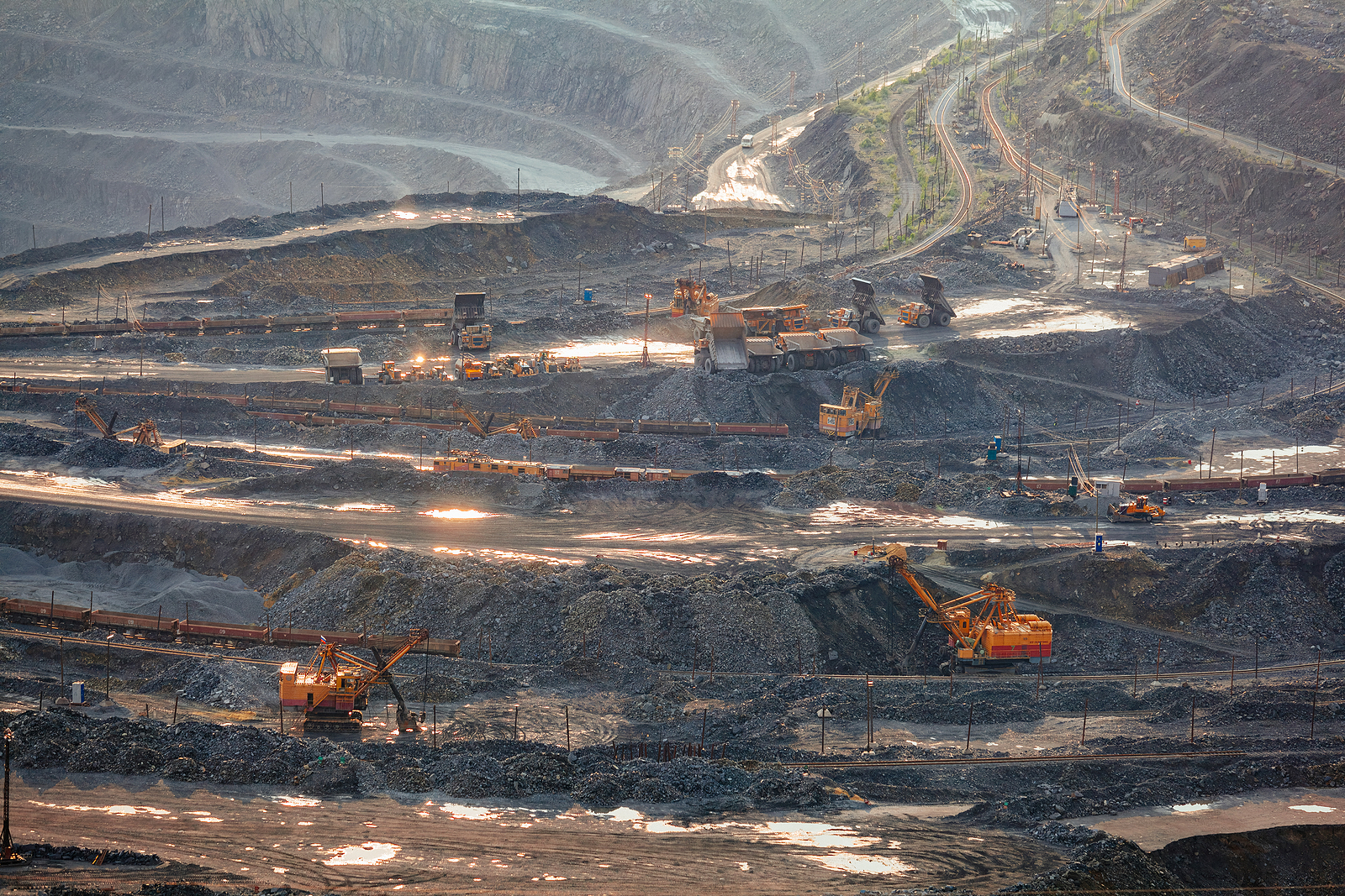 Open Pit Mine In Mining And Processing Plant, Aerial View